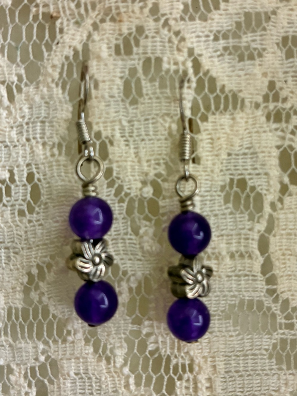 Purple Bead Dangles
